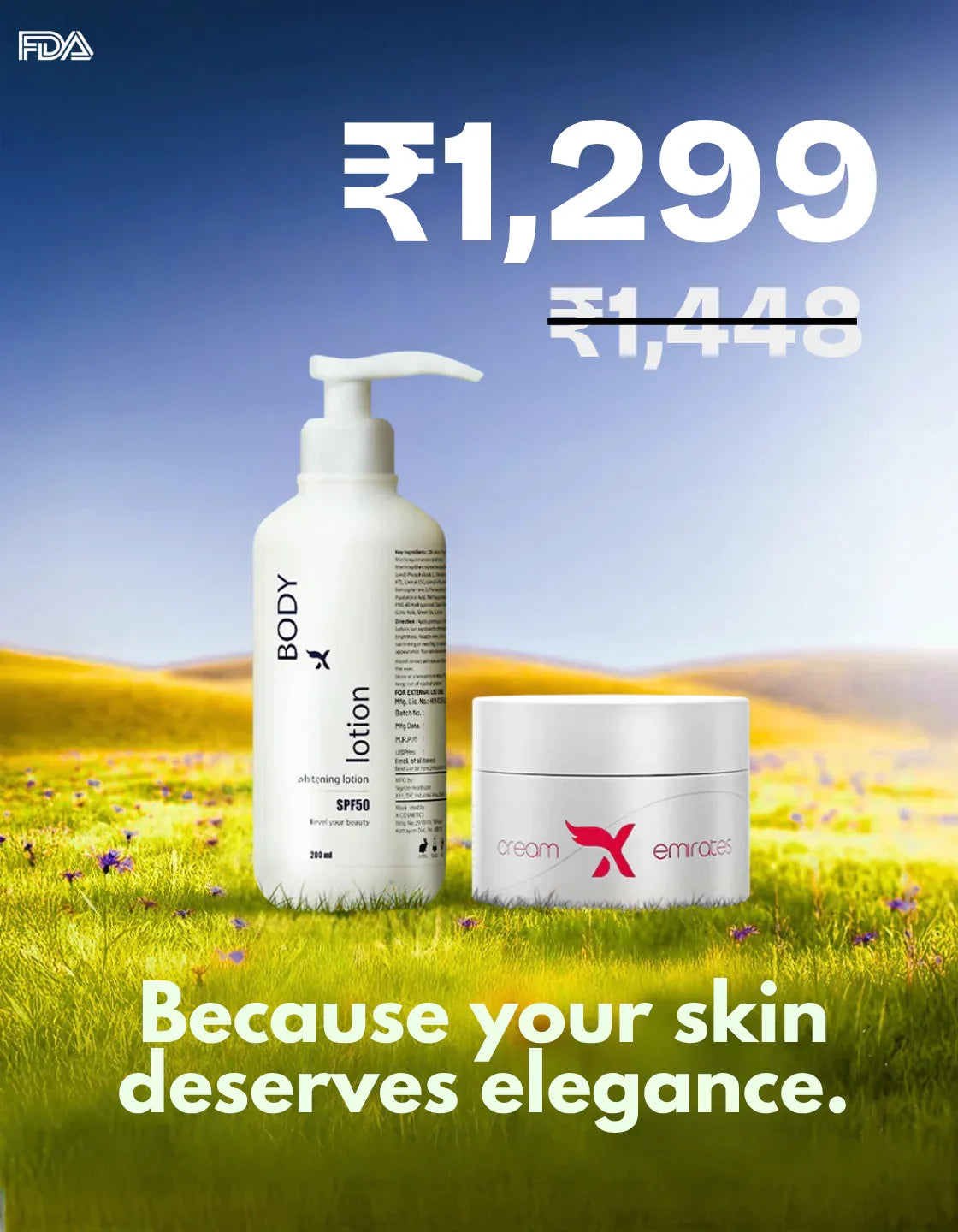 Cream X Emirates + Body Lotion