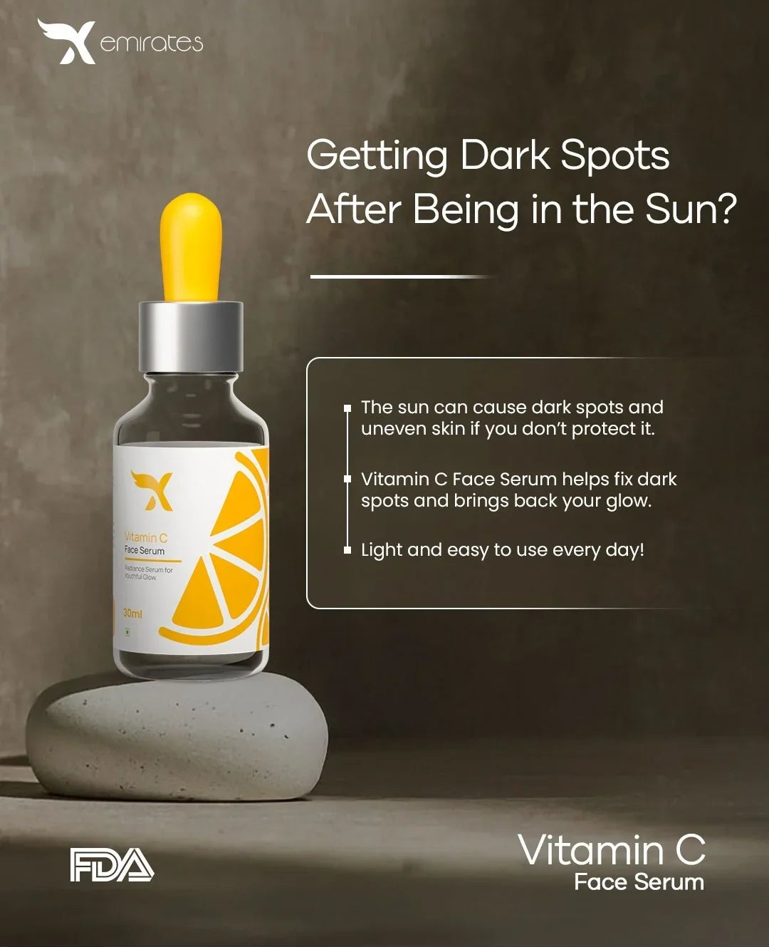 X Emirates Vitamin C Face Serum bottle