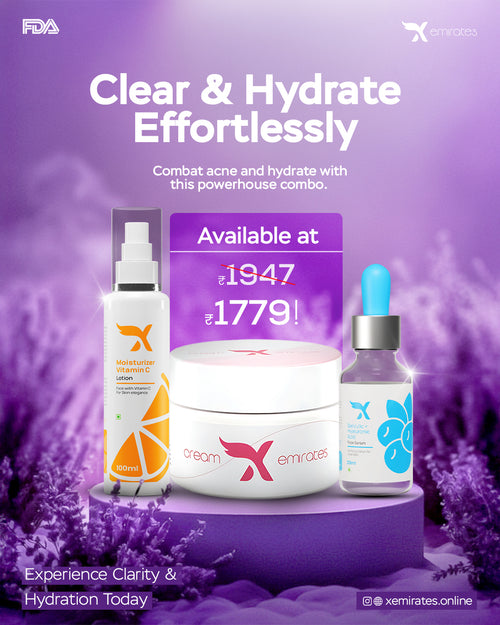 Cream X Emirates + Vit'C Moisturiser + (Salicylic + Hyaluronic Face Serum)