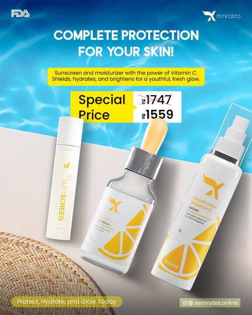 Sunscreen + VIT'C Serum +           VIT'C Moisturiser