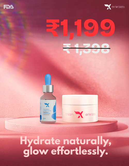 Cream X Emirates + (Rice Water + Niacinamide Serum)